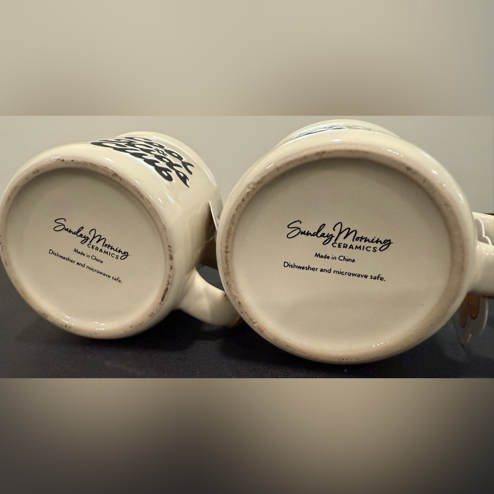 NWOT Cool Kids Club Ceramic Set of 2 Mini Mugs by Sunday Morning Ceramics - Picture 7 of 7